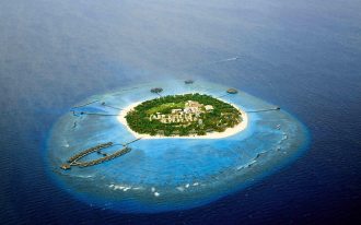Velaa Private Island Maldives Aerial Shot