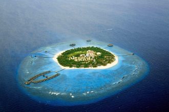 Velaa Private Island Maldives Aerial Shot