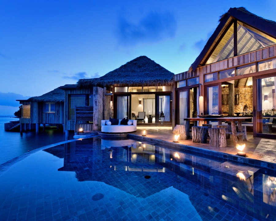 truly-classy-song-saa-cambodia-Song-saa-private-ilsand-overwater-villa-two-2-bedroom-infinity-pool-back-deck-at-night-min